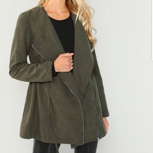 Women's Army Green Collar Coat